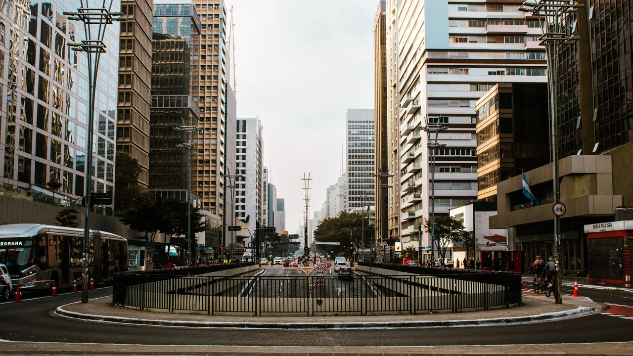 Centro corporativo e arquitetura contemporânea de São Paulo